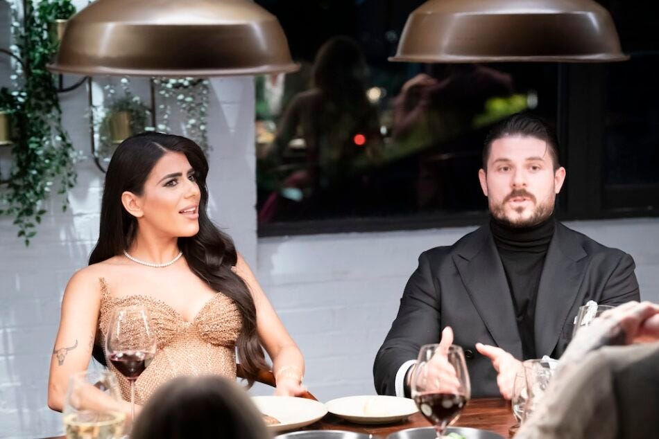 Carina and Paul argue at the final MAFS dinner party. 