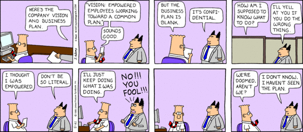 Image result for dilbert no company vision
