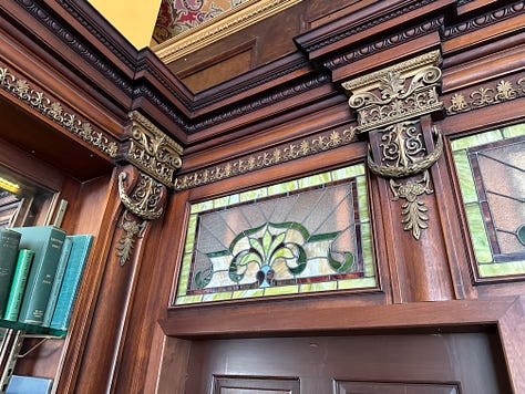 Carriage horse, Saint johns Cathedral, Collins Quarter, tea at Gryphon, Griffin – former pharmacy, organ at St. John’s Church, NOGS tour