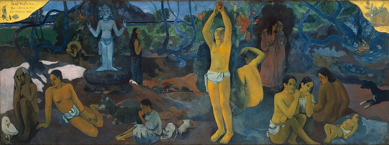 Paul Gauguin, Where Do We Come From What Are We Where Are We Going, a Tahitian frieze of life stages