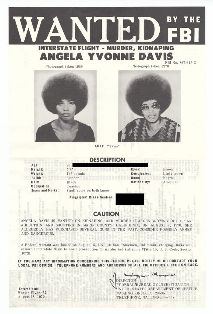 FBI Wanted poster for Angela Davis | National Museum of African American  History and Culture