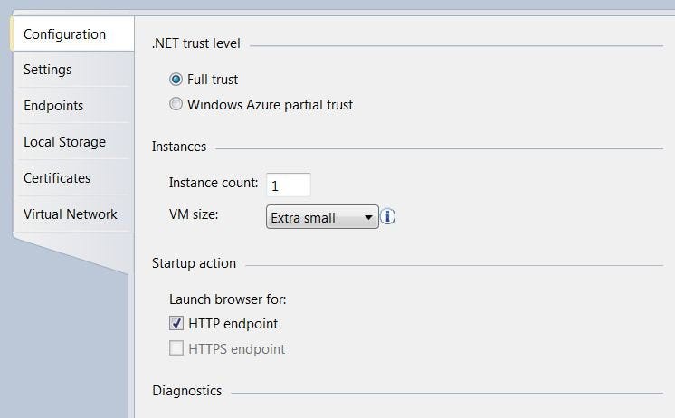 Windows Azure Full trust
