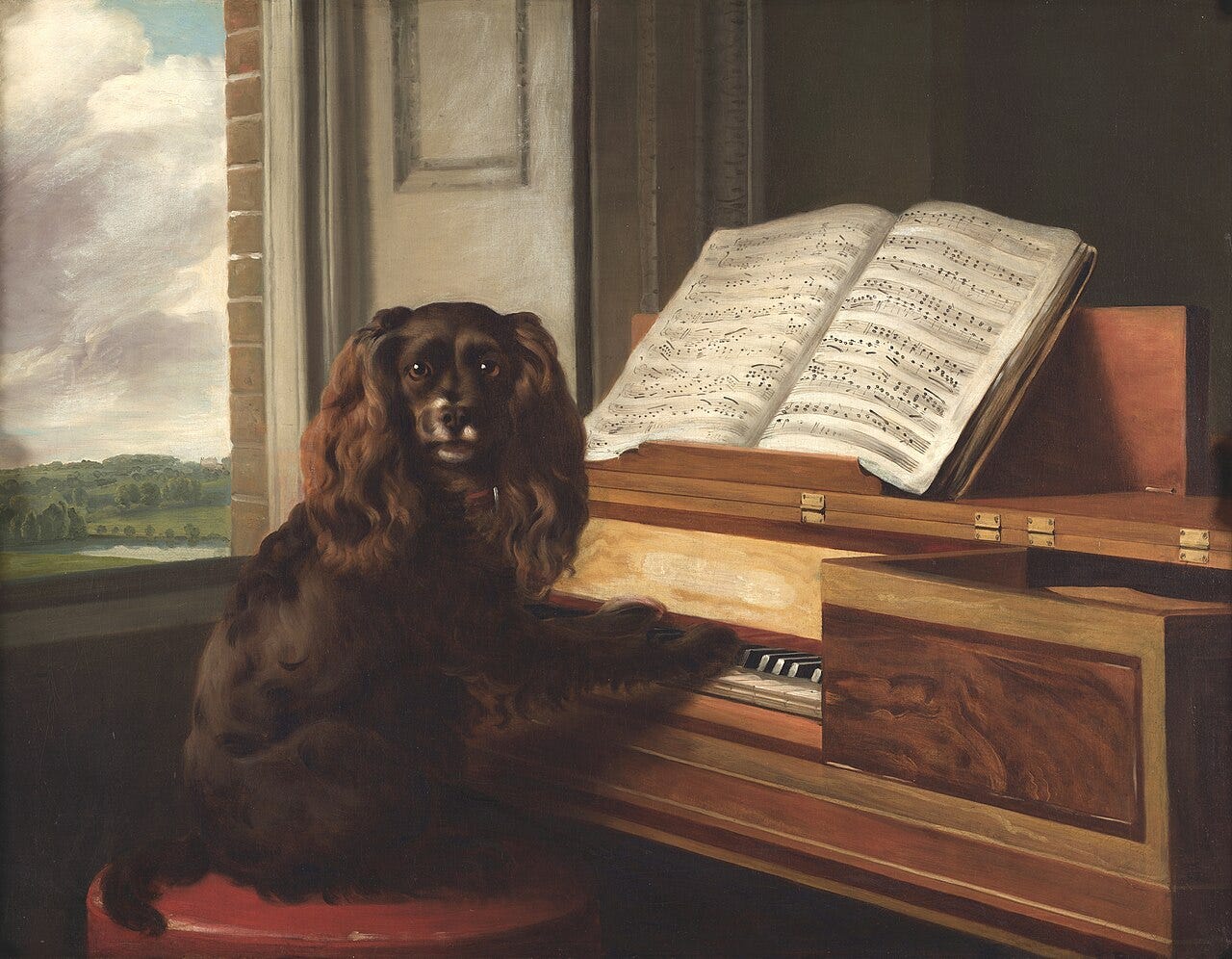 Philip Reinagle, Portrait of an Extraordinary Musical Dog, 1805 Philip Reinagle, Portrait of an Extraordinary Musical Dog, 1805