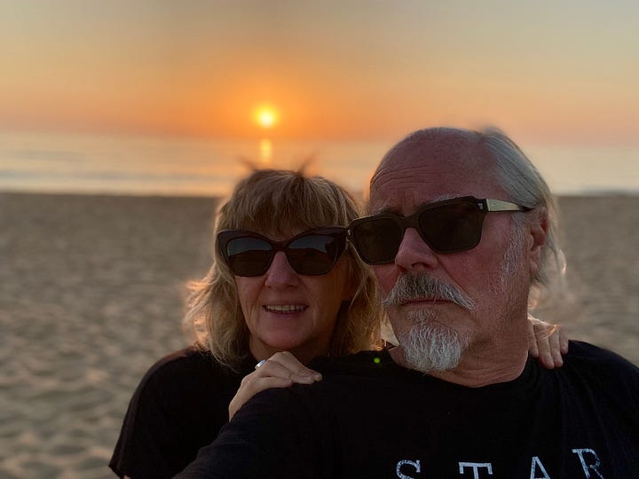 Suzy and Simon at the beach