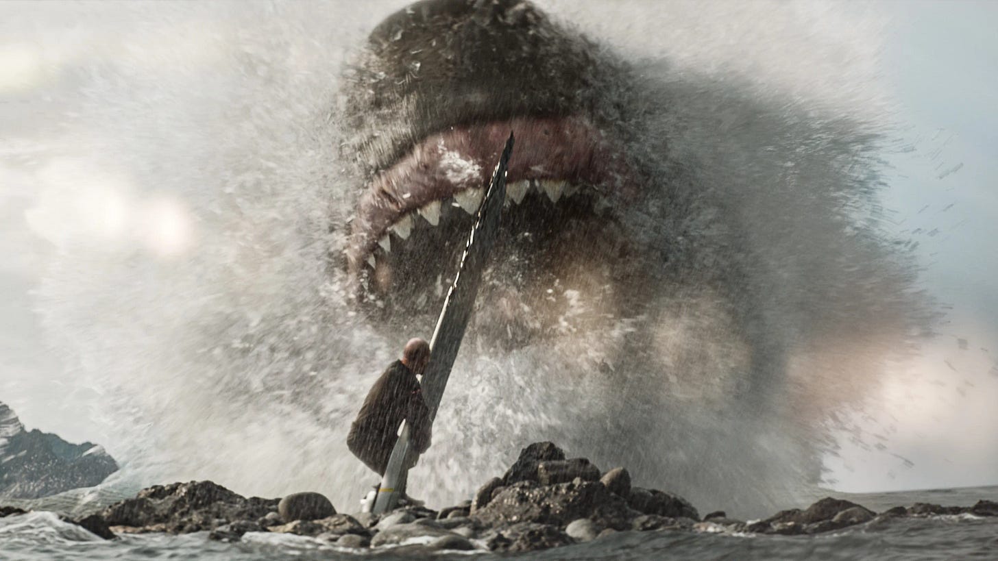 Frame grab from the adventure film Meg 2: The Trench