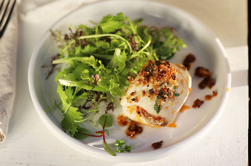 Fluke Roll-Ups With Sundried Tomato Filling, Cook the Vineyard