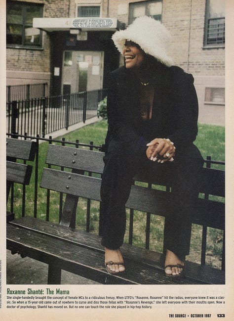 Scans from article "The Female MC Hall of Fame" from the October 1997 issue of The Source magazine. Scans by Rap Style Archeology