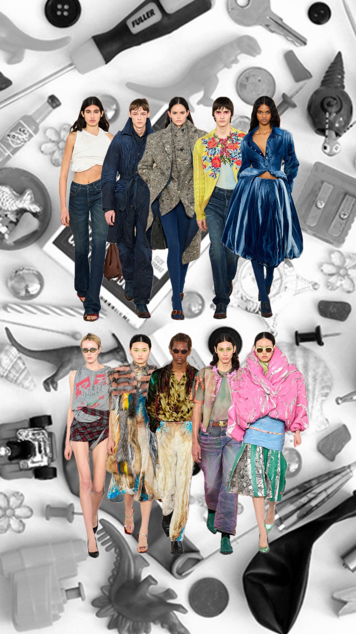 Diesel, Jil Sander, Fendi, Prada - by caroline ludomir