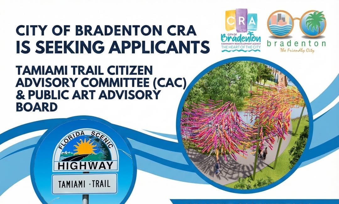 Bradenton CRA Seeks Applicants for Citizen and Public Art Advisory Boards