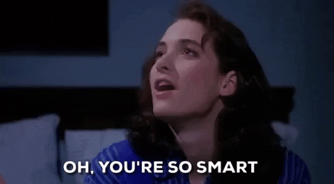 Image result for obscenely smart gif