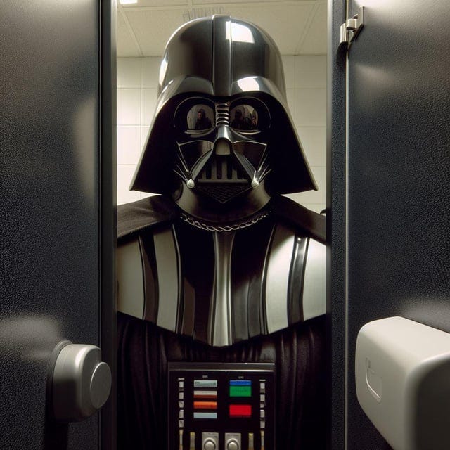 r/weirddalle - ________ watching you through the gap around the door in a public toilet cubicle r/weirddalle - ________ watching you through the gap around the door in a public toilet cubicle