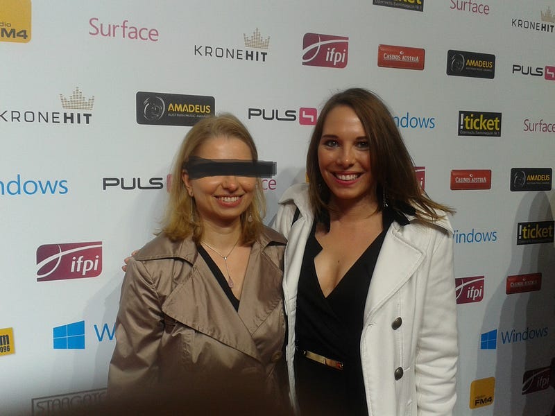 My old Self Wearing Makeup at an Event in Vienna, Austria — Copyright by Author