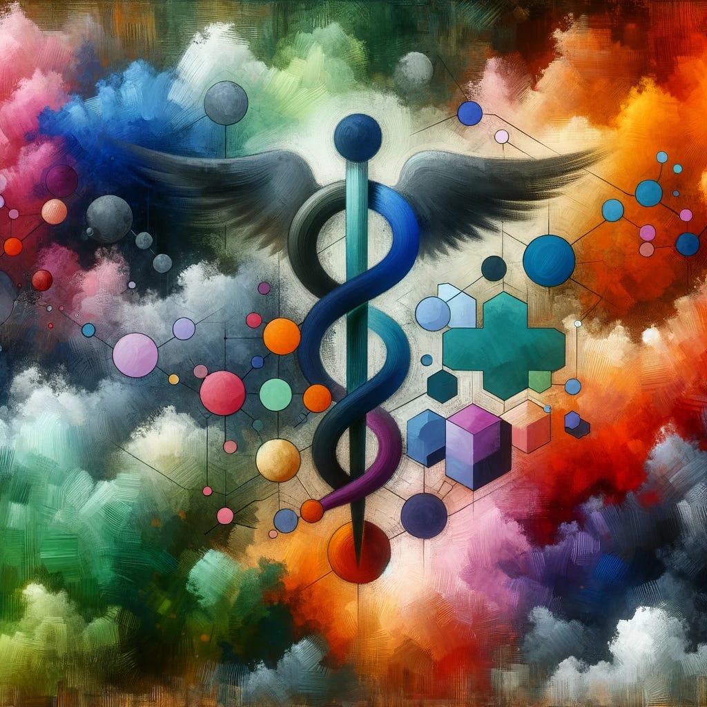Abstract medical evoking image