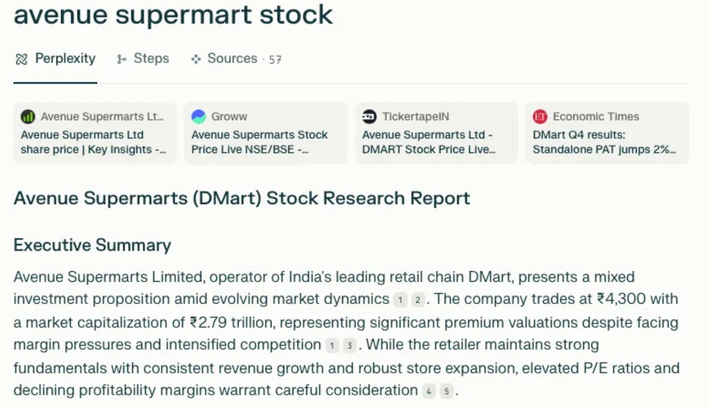 How AI Is Reshaping Stock Research: A DMART Case Study