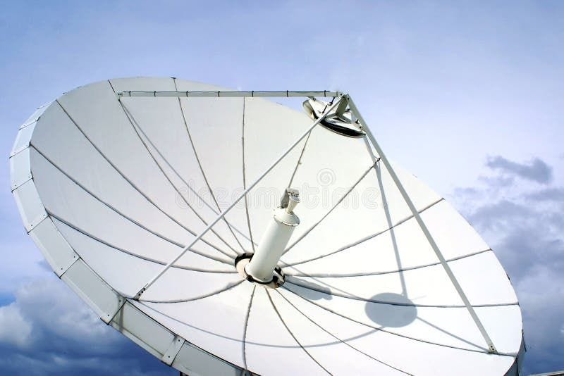 White satellite-dish and dramatic blue sky. Satellite dish stock images, royalty-free photos and pictures White satellite-dish and dramatic blue sky. Satellite dish stock images, royalty-free photos and pictures