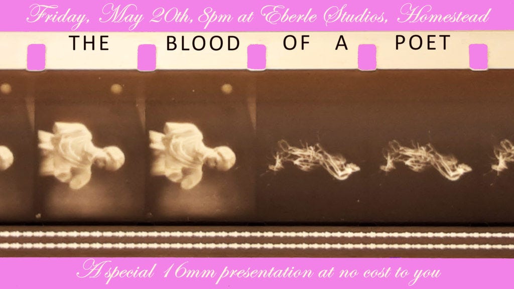 a flyer for The Blood of the Poet screening