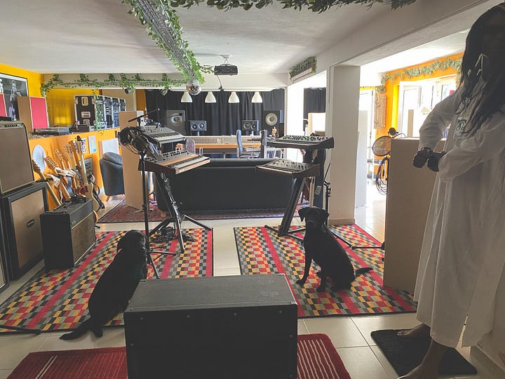 A recording studio with analogue gear