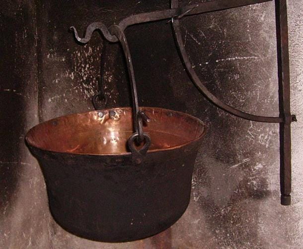 The Cauldron of Dyrnwch the Giant would instantly cook the meat of a brave man The Cauldron of Dyrnwch the Giant would instantly cook the meat of a brave man