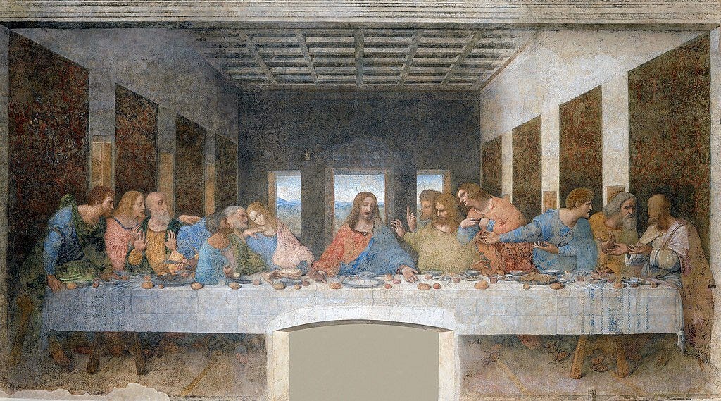The Last Supper by Leonardo Da Vinci was painted in the 1490s.