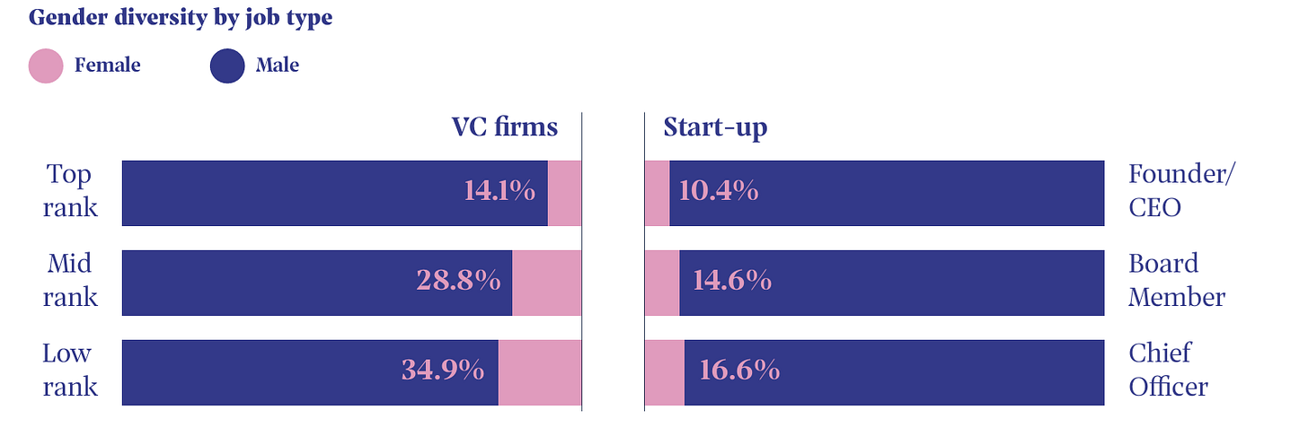 Gender diversity chart highlighting underrepresentation of women in tech and leadership roles. Gender diversity chart highlighting underrepresentation of women in tech and leadership roles.