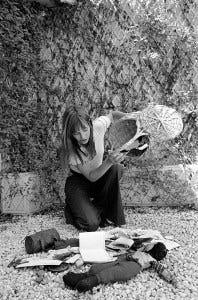 Jane Birkin straw bag, 1970, fashion, photos