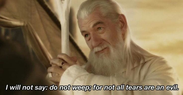 Not all tears are an evil Not all tears are an evil