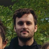 LEFT TO RIGHT: Fruit Island’s Bananito (TikTok); PhD student David Vahey - on the right (Nordin Ćatić); Science reporter Andrew Griffin (LinkedIn); journalist & author Jill Lepore (stanford.edu); artist Andrea Zelenak (Inkcourage); Claude Constitution author Amanda Askell (LinkedIn)