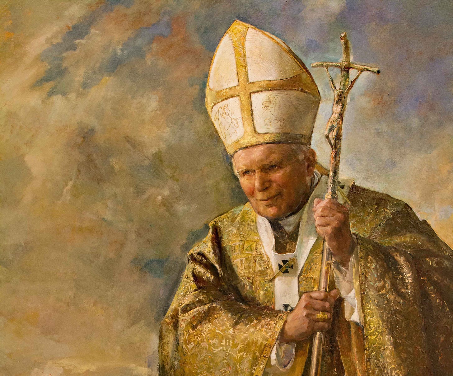 Detail of 'Portrait of John Paul II', Natalia Tsarkova, 2000