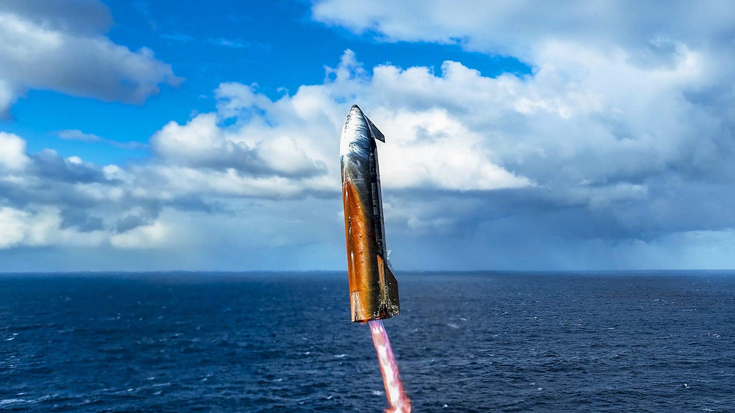 The Starship Flight 10 ship as it nears splash down in the Indian Ocean.  Image: SpaceX Aug 29, 2025 : r/space