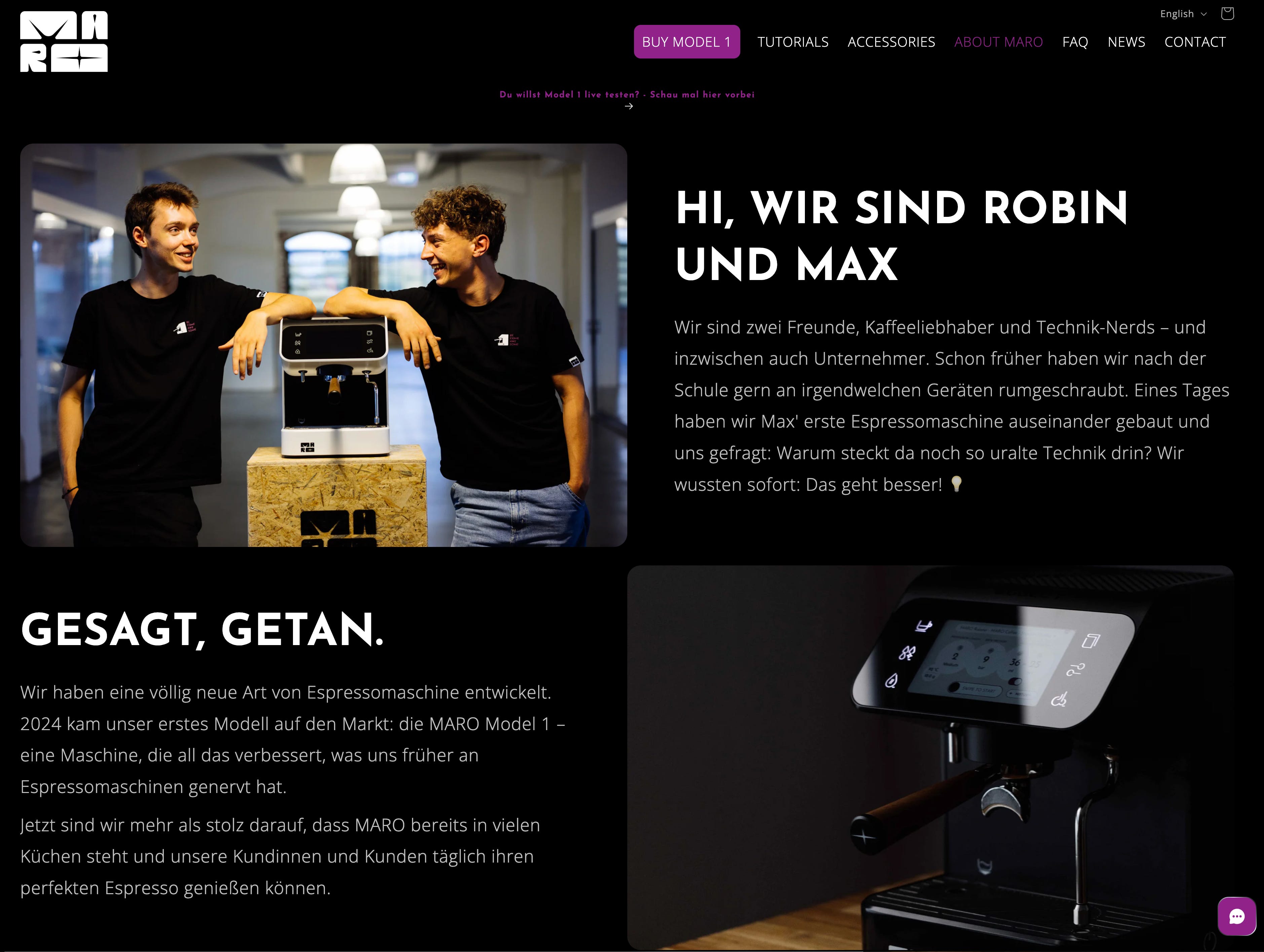 Maroページ MARO: How Two 20-Year-Olds Bootstrap a €5,000 Espresso Machine