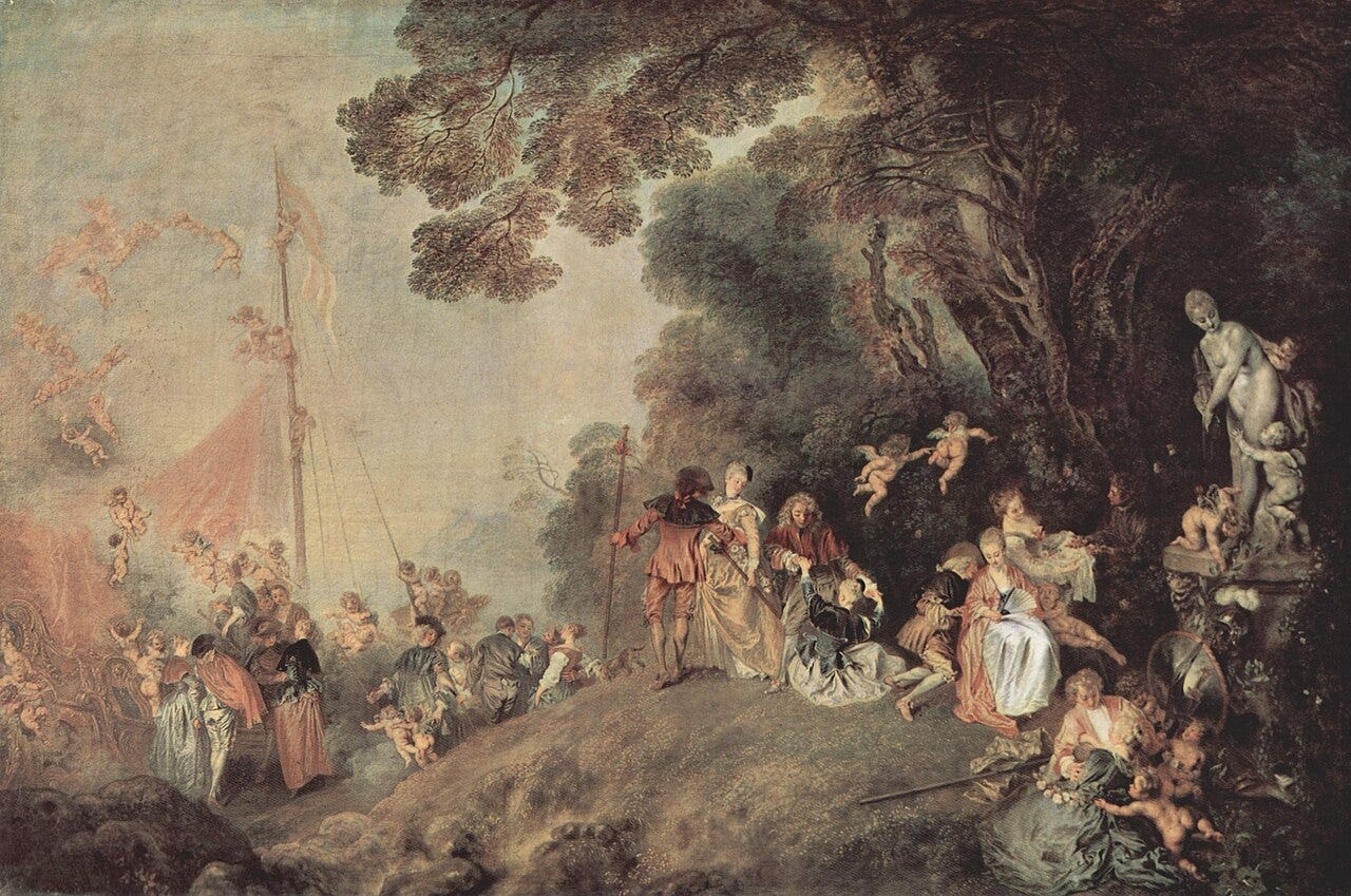 Antoine Watteau, The Embarkation for Cythera, 1717 Antoine Watteau, The Embarkation for Cythera, 1717