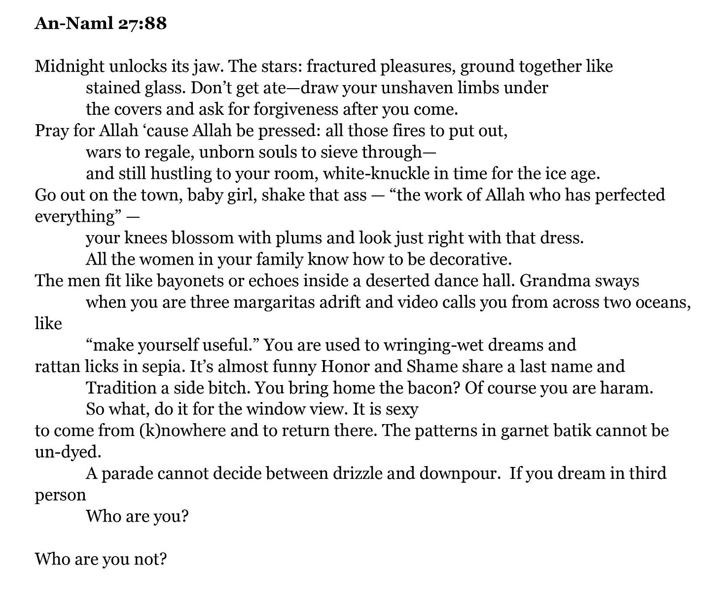 Today's poem is uploaded as an image in order to preserve its format.