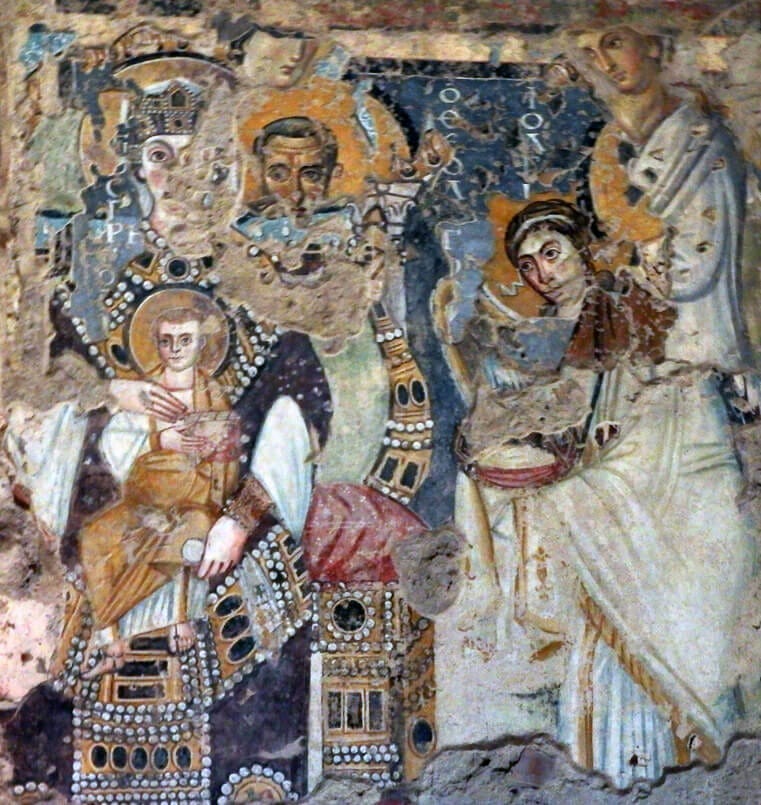 church santa maria antiqua rome palimpsest wall church santa maria antiqua rome palimpsest wall