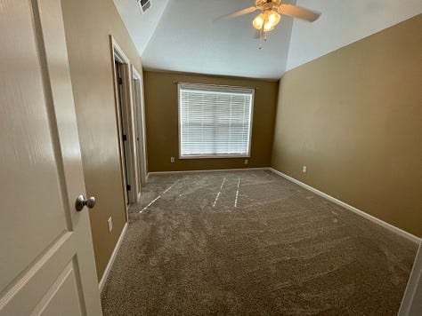 Photos of the house after everything was moved out.