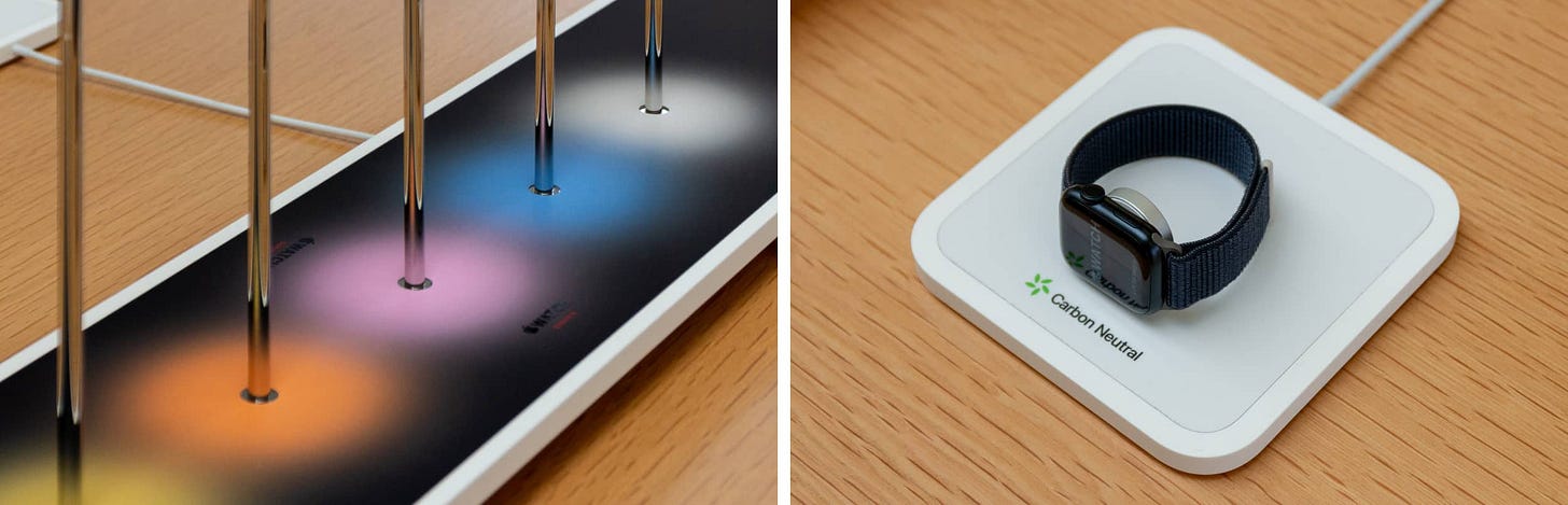 The Apple Watch Series 9 riser and Carbon Neutral dock.