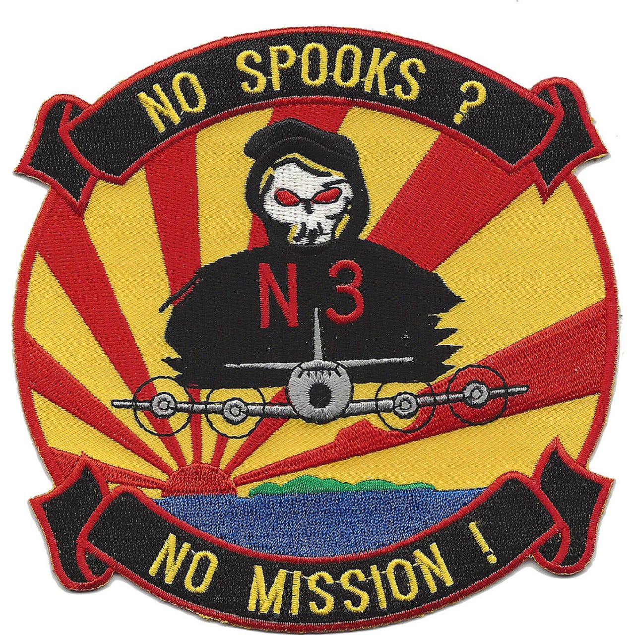 P-3 Orion N3 No SPOOKS? No Mission! Patch | Squadron Patches | Navy Patches  | Popular Patch