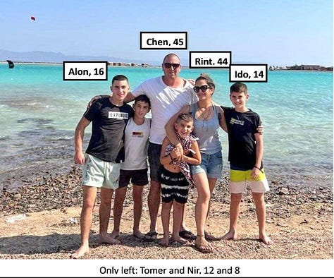 Nine individuals murdered in Israel on Oct 7th.