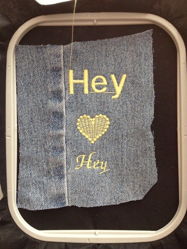 Machine embroidery test Machine embroidery test