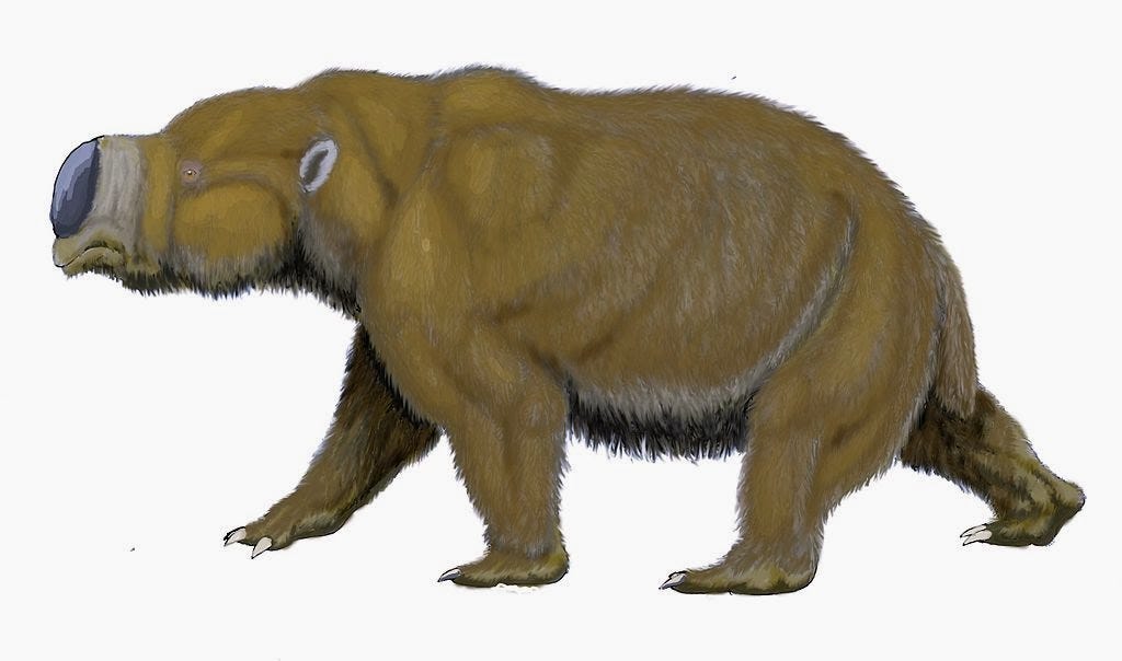 A diprotodon reaches the end of its tether.