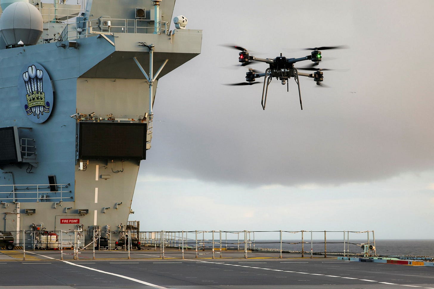 Royal Navy Drone over HMS Prince of Wales Royal Navy Drone over HMS Prince of Wales