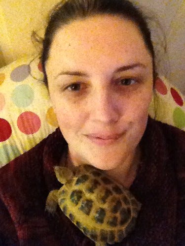 Portrait with Charlie the Tortoise Portrait with Charlie the Tortoise