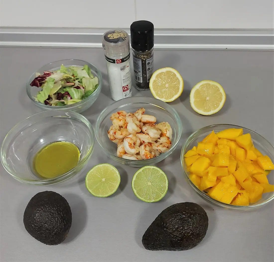 Ingredients | Prawn, Mango & Avocado Salad | Quench Foods