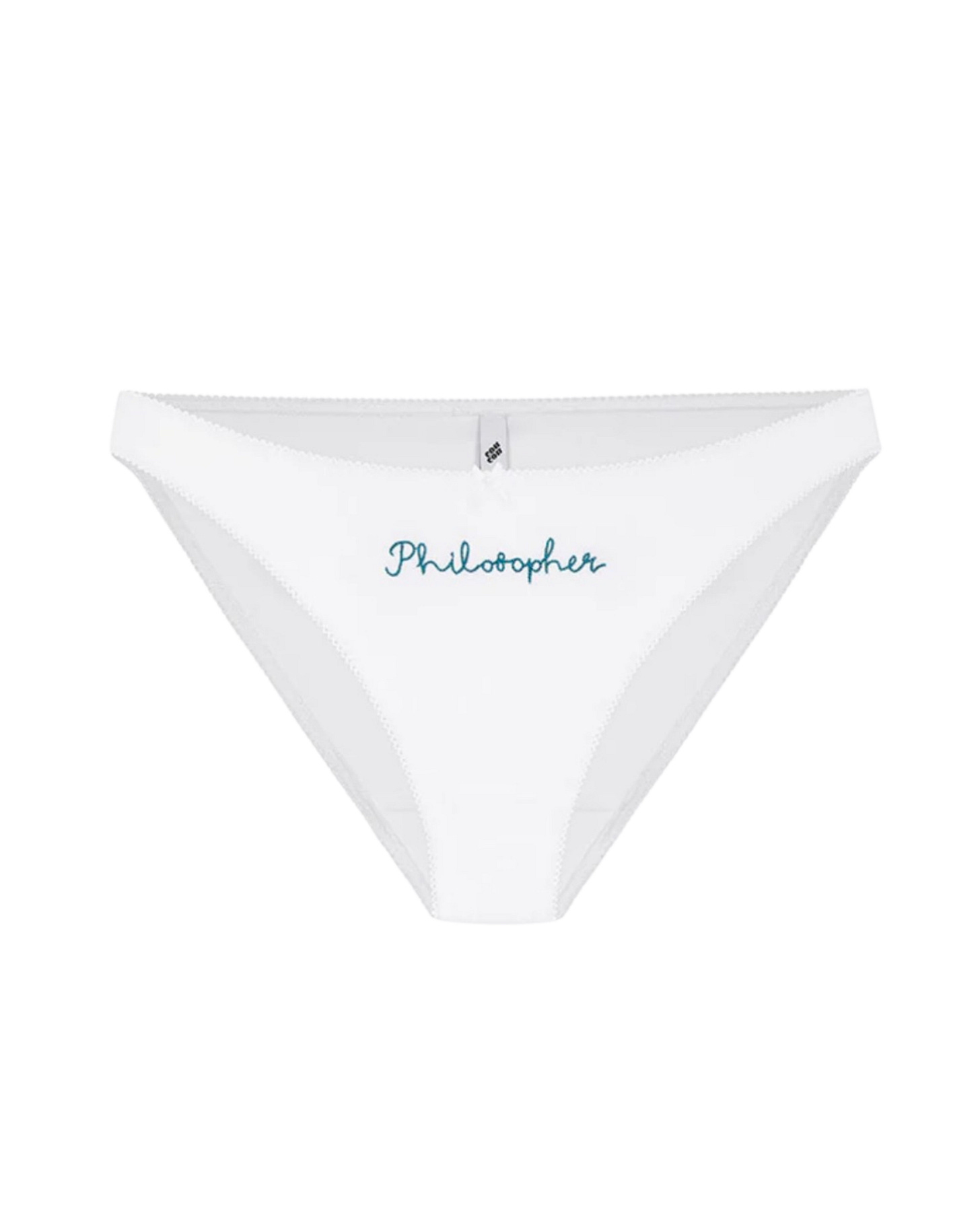 The Philosopher Brief: White Cotton Jersey from Cou Cou Intimates