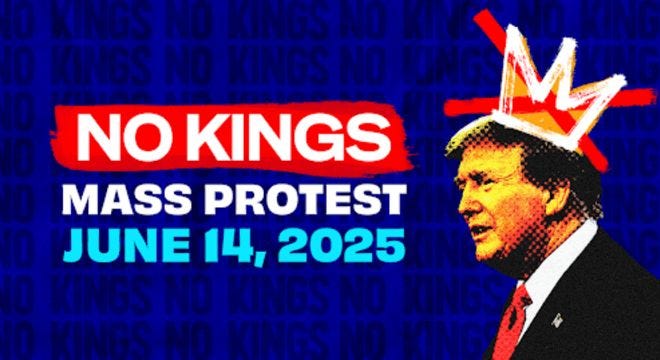 Flier promoting a nationwide day of protest on June 14. Click to find existing events or create an event of your own