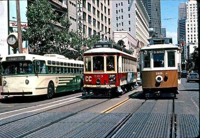 1980s Trolley Festivals paved way for F-Market streetcar line 1980s Trolley  Festivals paved way for F-Market streetcar line - Market Street Railway