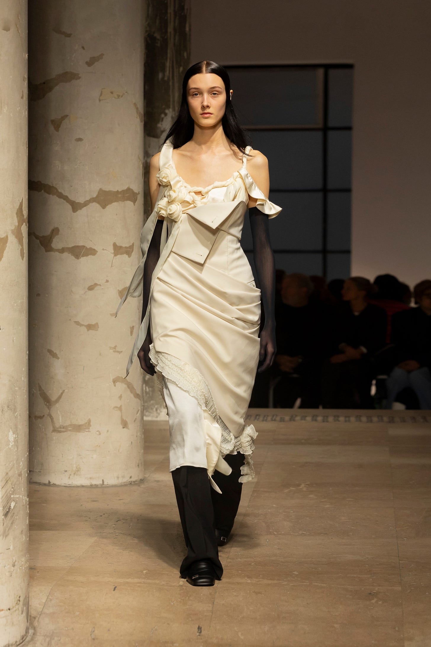 Image may contain Fashion Adult Person Clothing Footwear Shoe and Dress