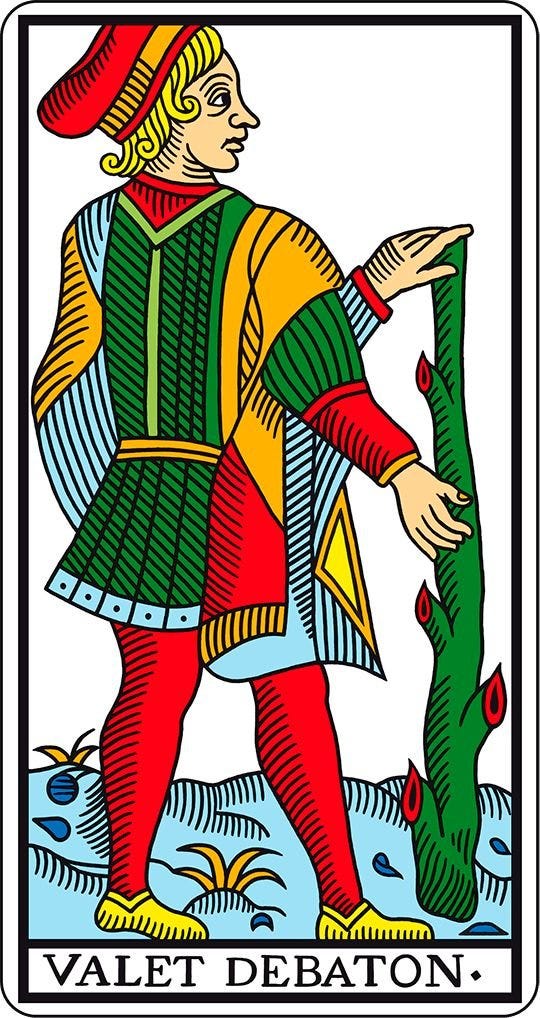 Page of Wands (Tarot Triptych) - Tetragrammaton