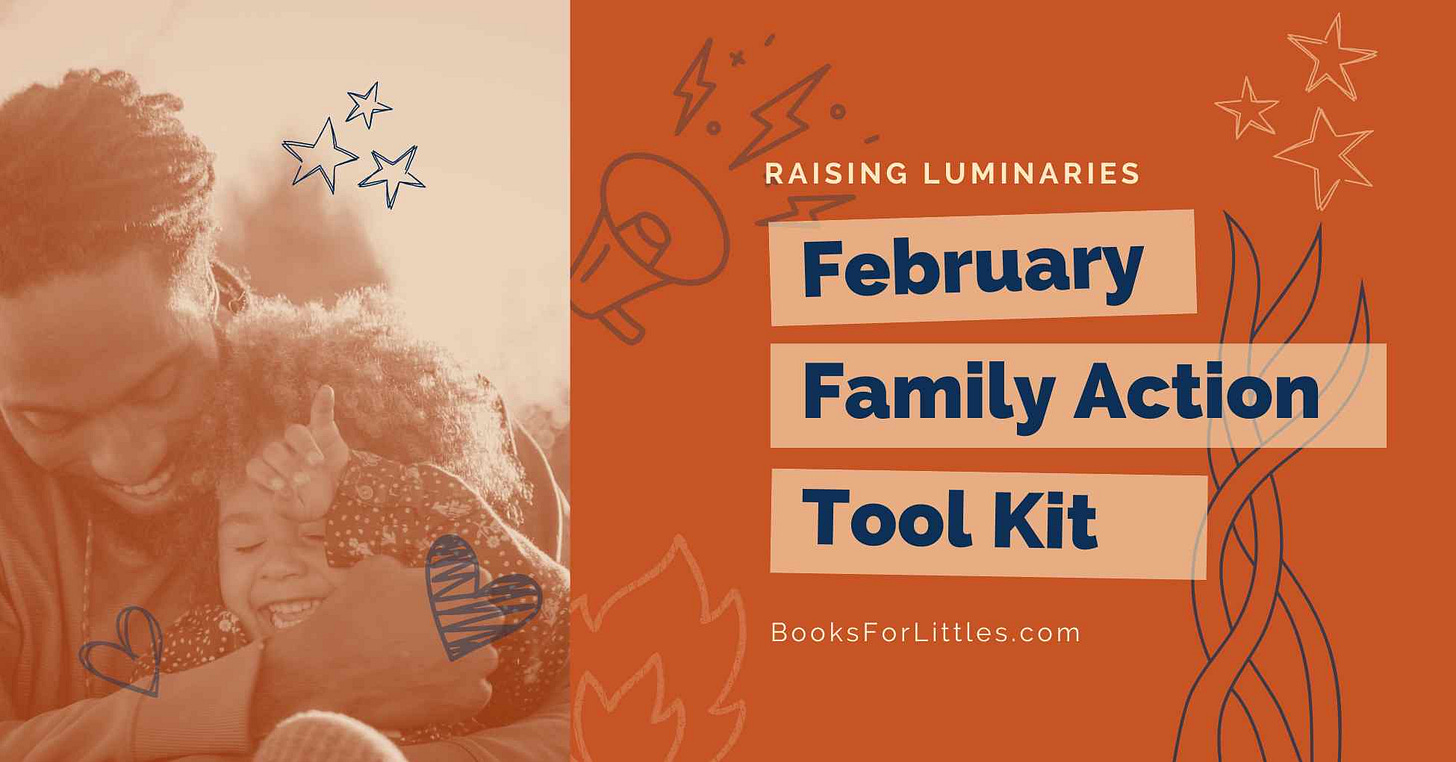 February family action toolkit, with a father and child snuggling and laughing playfully February family action toolkit, with a father and child snuggling and laughing playfully