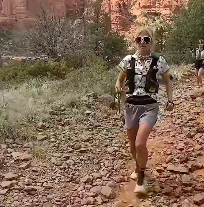 Rachel Entrekin running the Cocodona 250