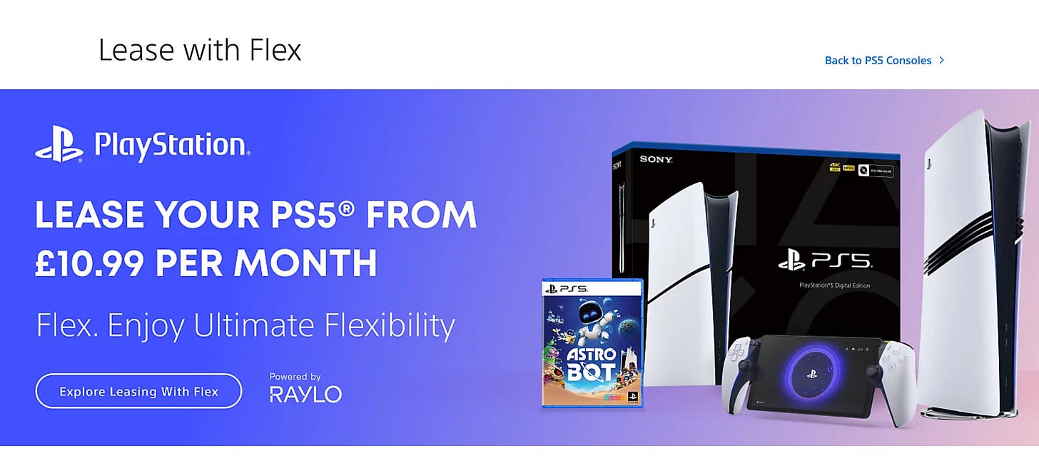 PS5 leasing website PS5 leasing website